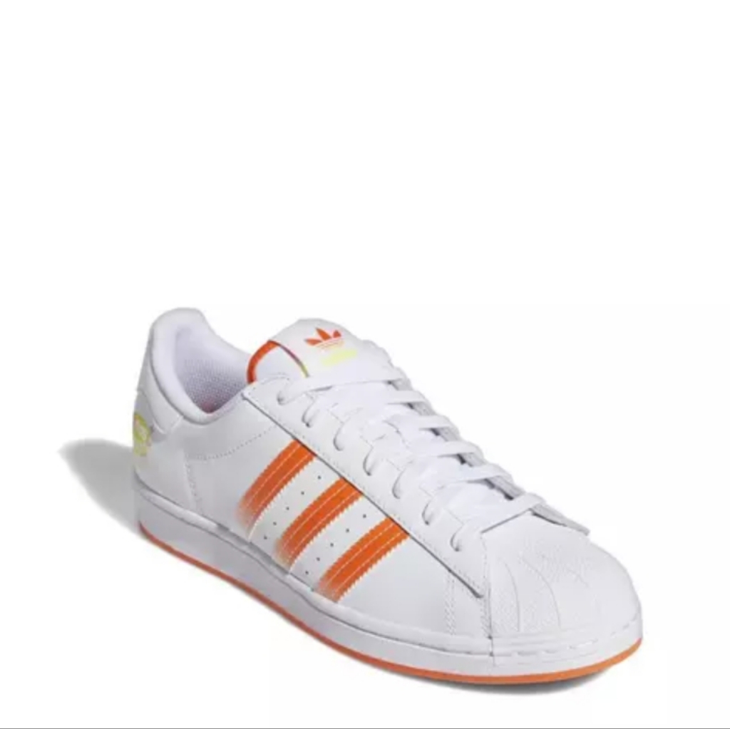 Adidas Original Superstar Unisex Shoe- White/Orange